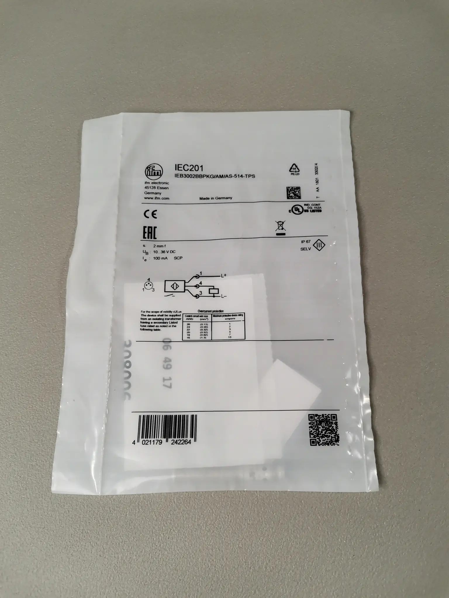 Produktfoto 1 von IFM IEC201 NEU OVP