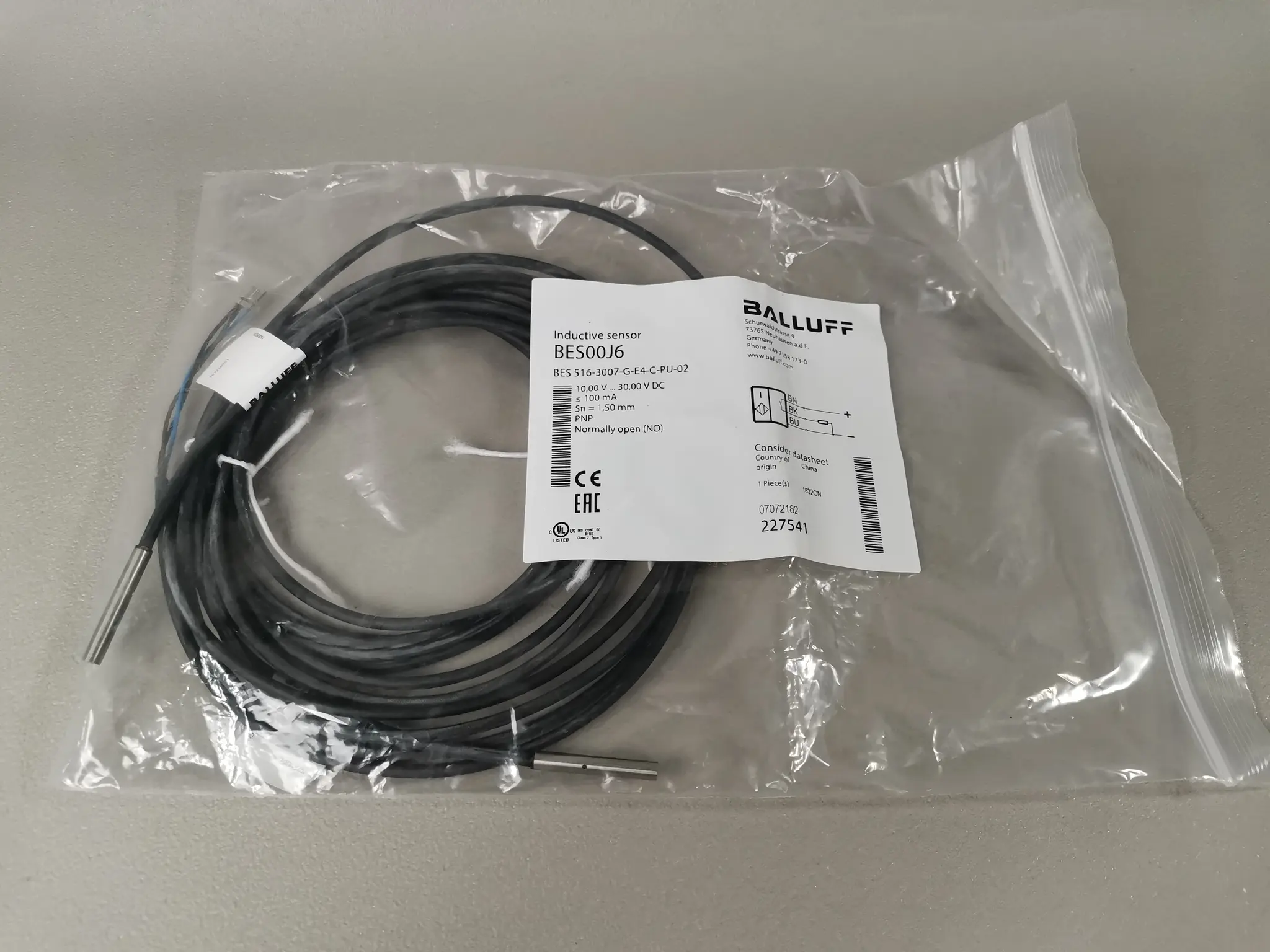 Produktfoto 1 von Balluff BES00J6 BES 516-3007-G-E4-PU-02 NEU OVP