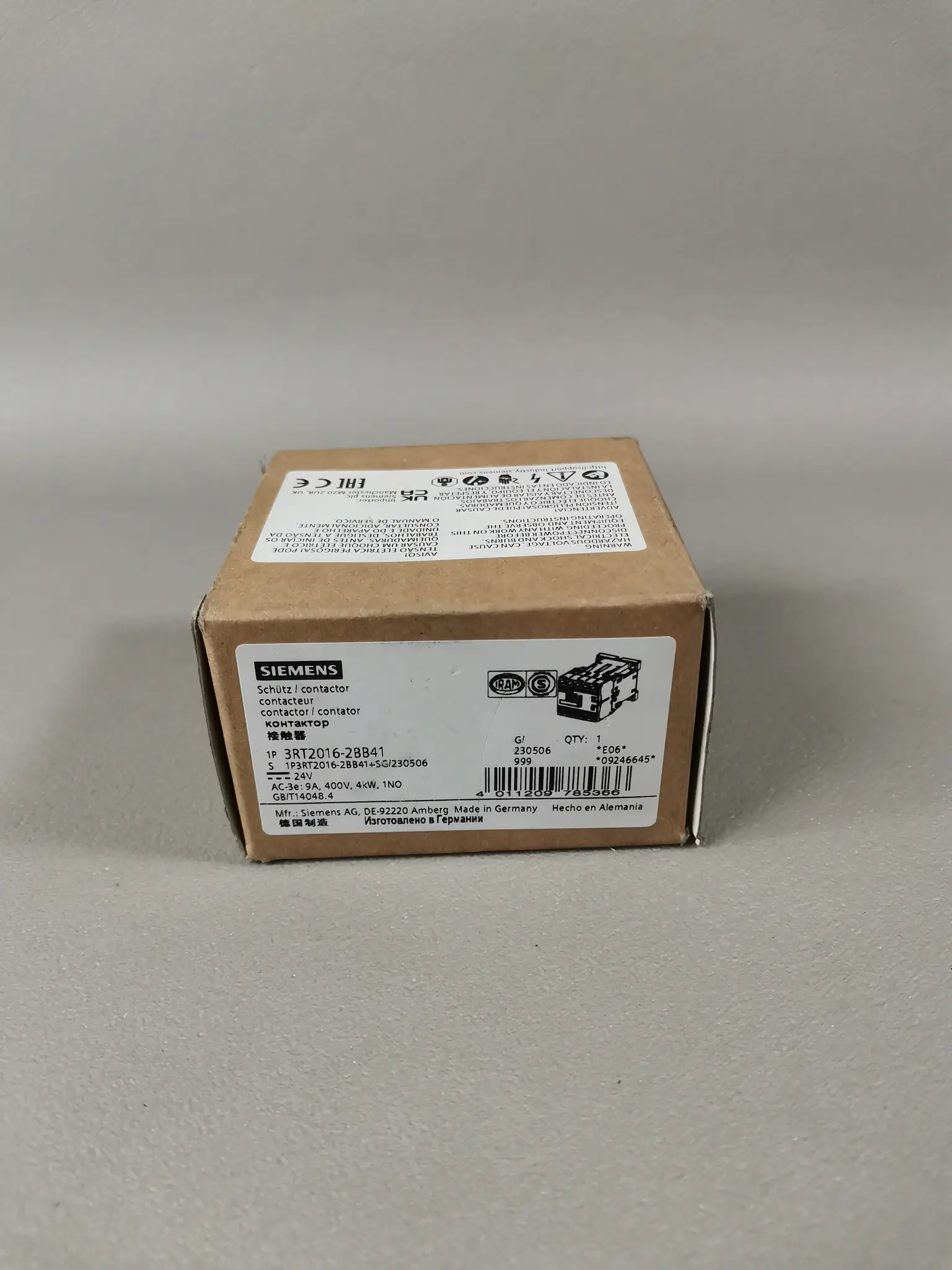 Produktfoto 1 von Siemens 3RT2016-2BB41 NEU OVP