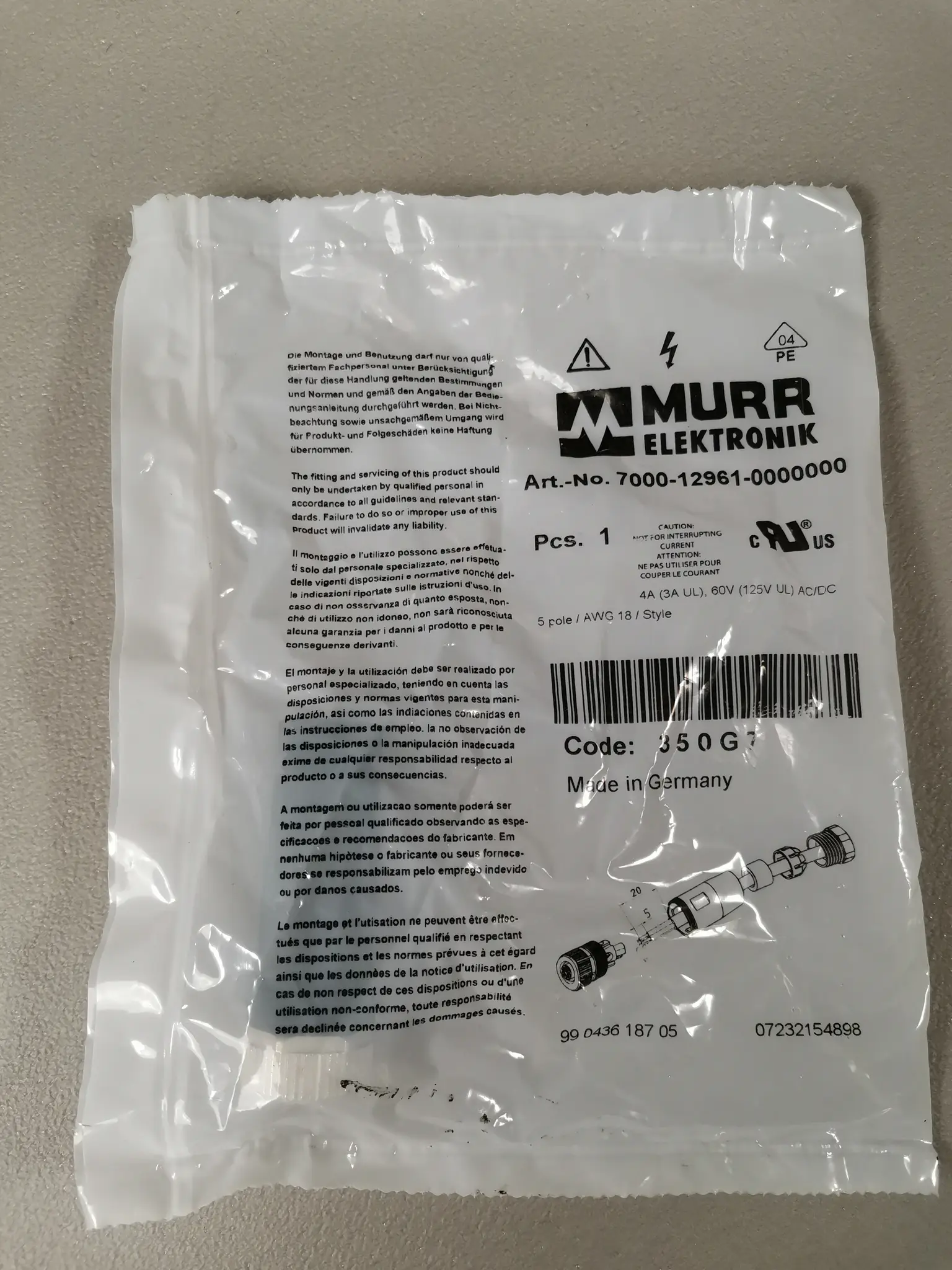 Produktfoto 1 von Murr 7000-12961-0000000 NEU OVP