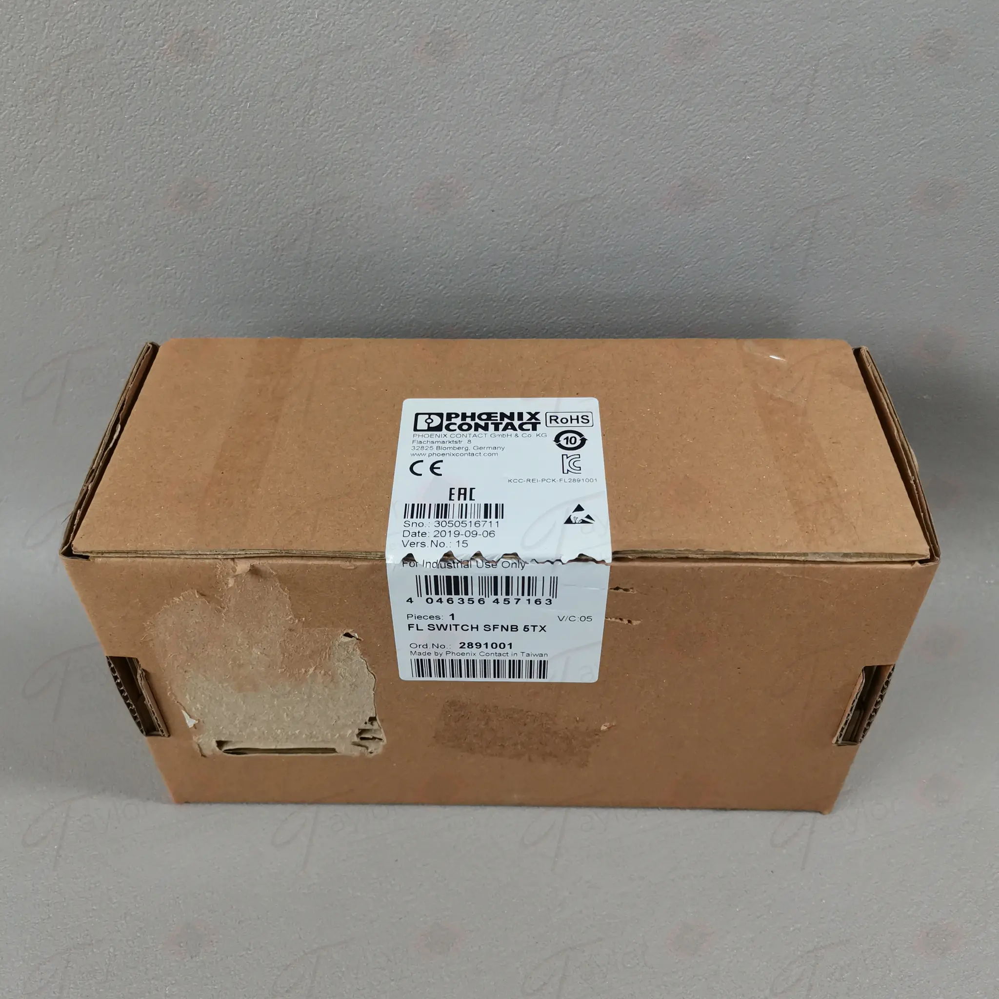 Produktfoto 1 von Phoenix Contact 2891001 NEU Siegel offen