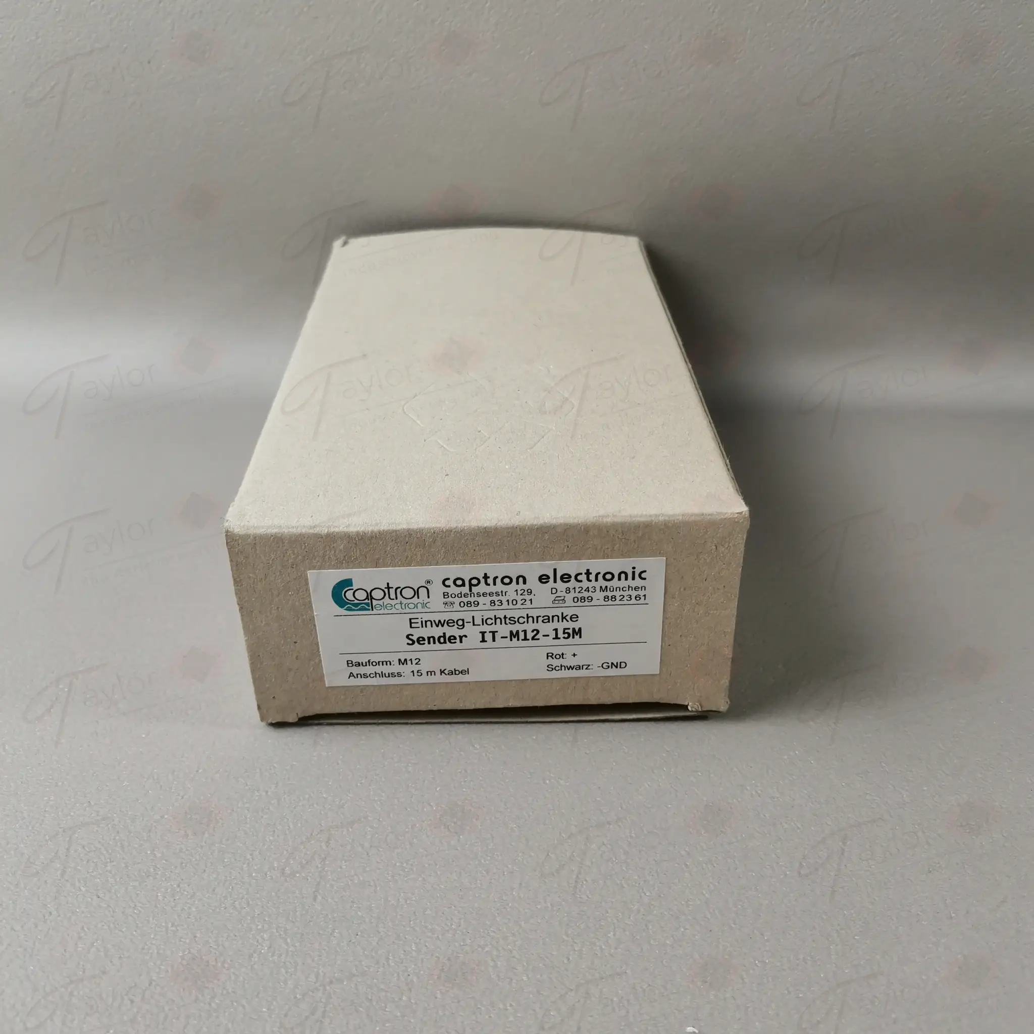 Produktfoto 1 von Captron Einweglichtschranke Sender IT-M12-15M NEU in OVP
