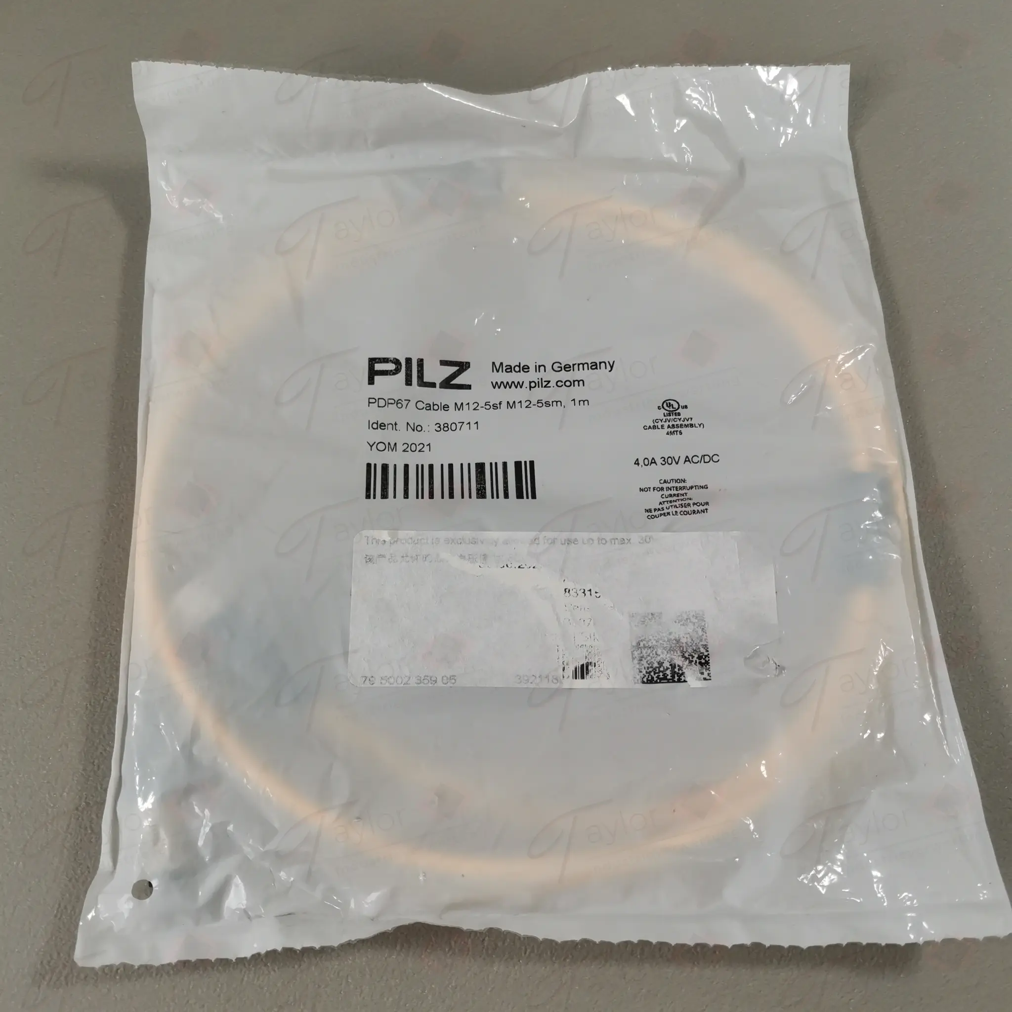 Produktfoto 1 von Pilz 380711 PDP67 Cable M12-5sf M12-5sm, 1m NEU OVP