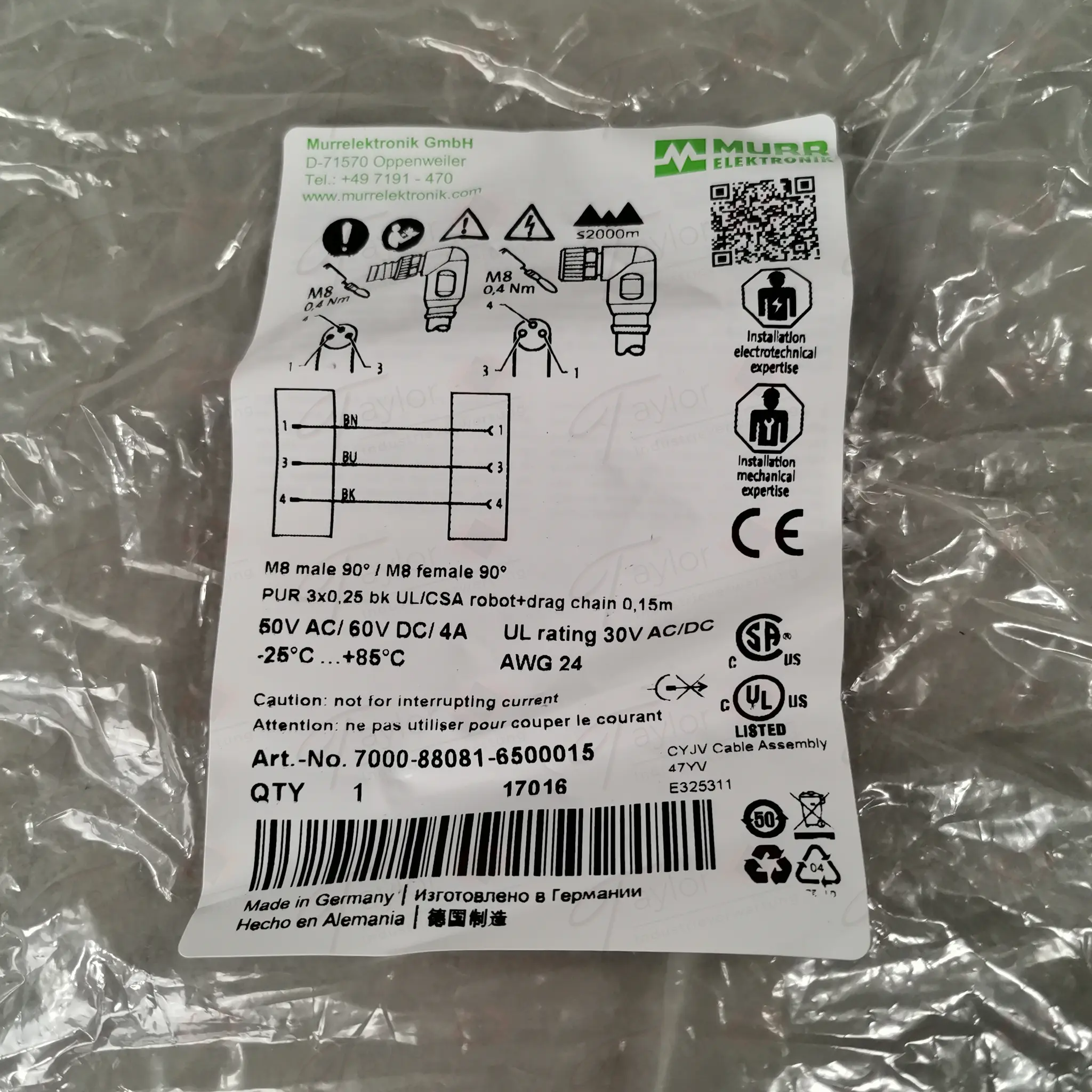 Produktfoto 1 von Murr 7000-88081-6500015 NEU OVP