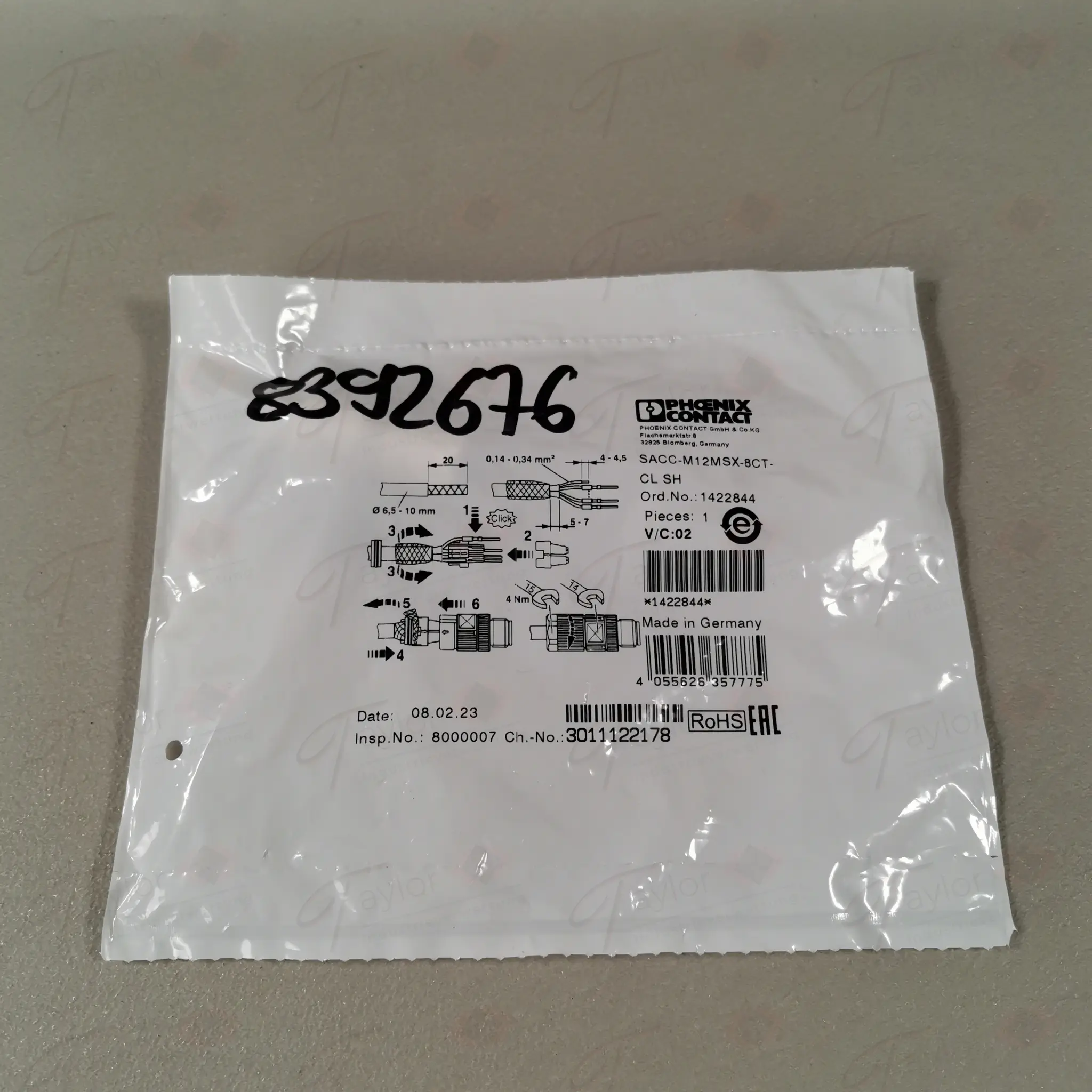 Produktfoto 1 von Phoenix Contact 1422844 SACC-M12MSX-8CT-CL SH NEU OVP