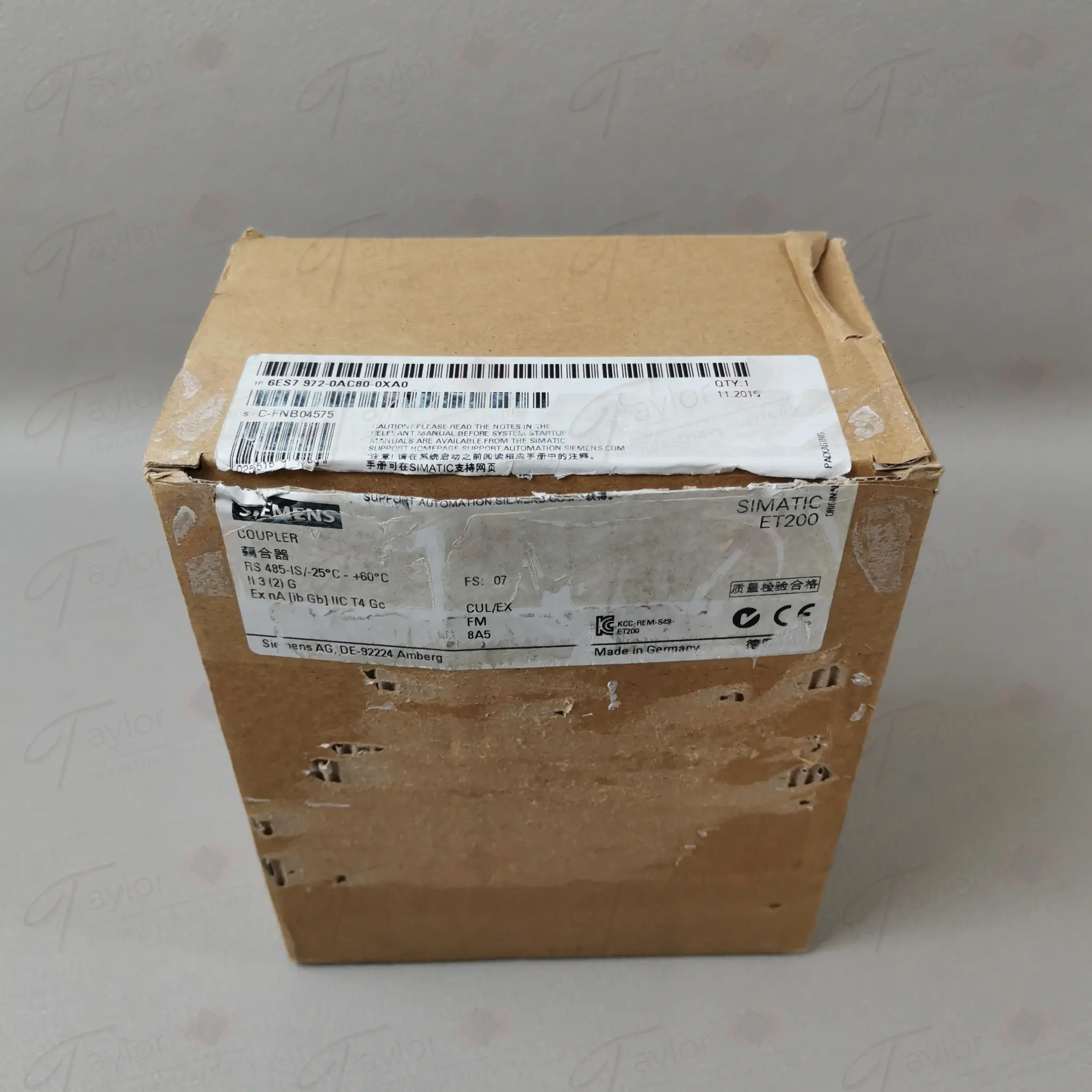 Produktfoto 1 von Siemens 6ES7 972-0AC80-0XA0 / 6ES7972-0AC80-0XA0 NEU in OVP Siegel offen