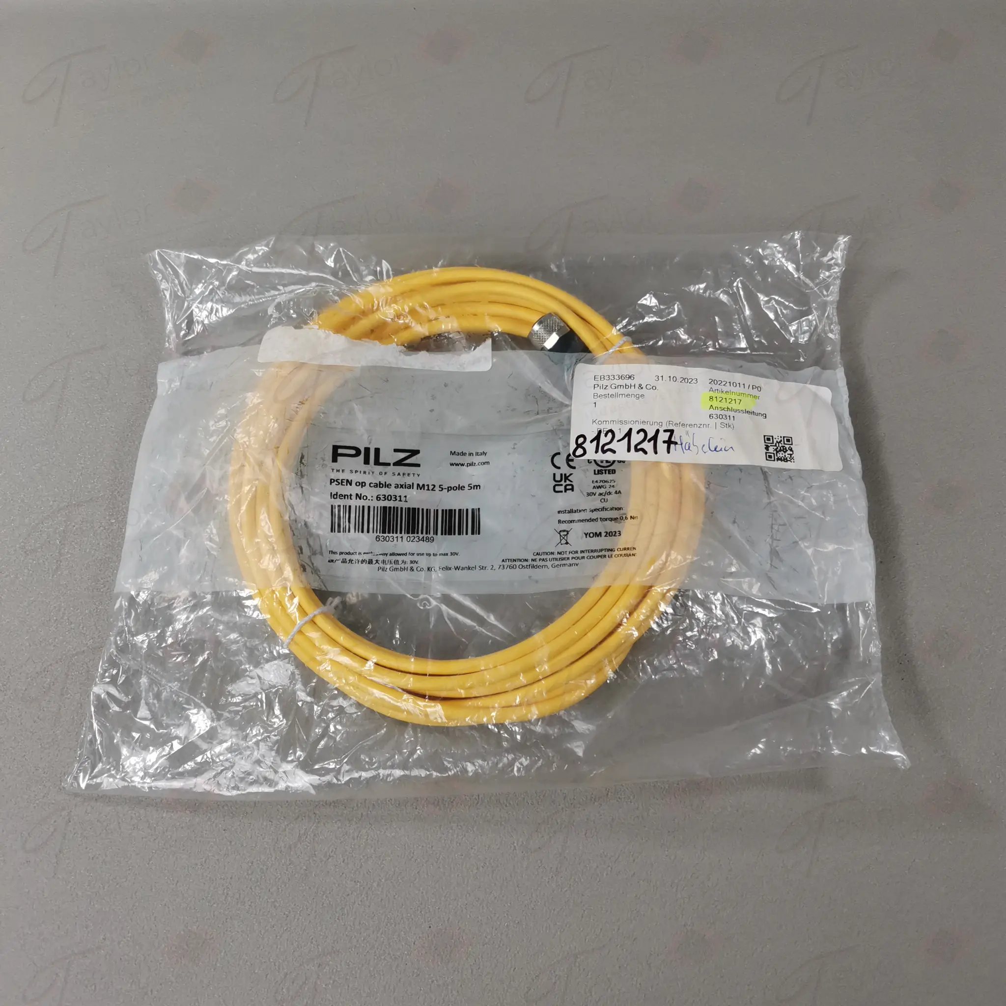 Produktfoto 1 von Pilz 630311 PSEN op Cable Axial M12 5-pole 5m NEU OVP