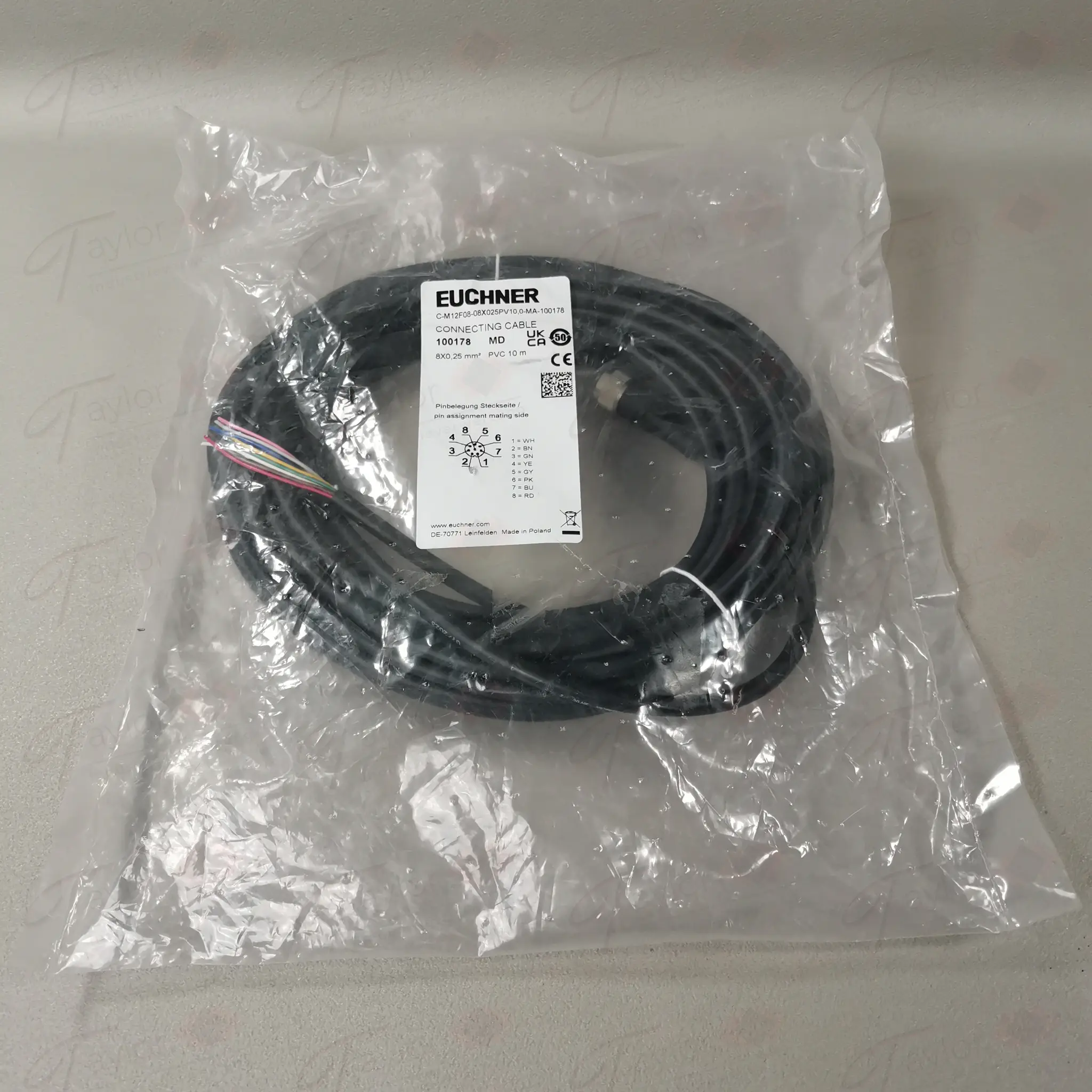 Produktfoto 1 von Euchner 100178 C-M12F08-08X025PV10,0-MA-100178 NEU OVP