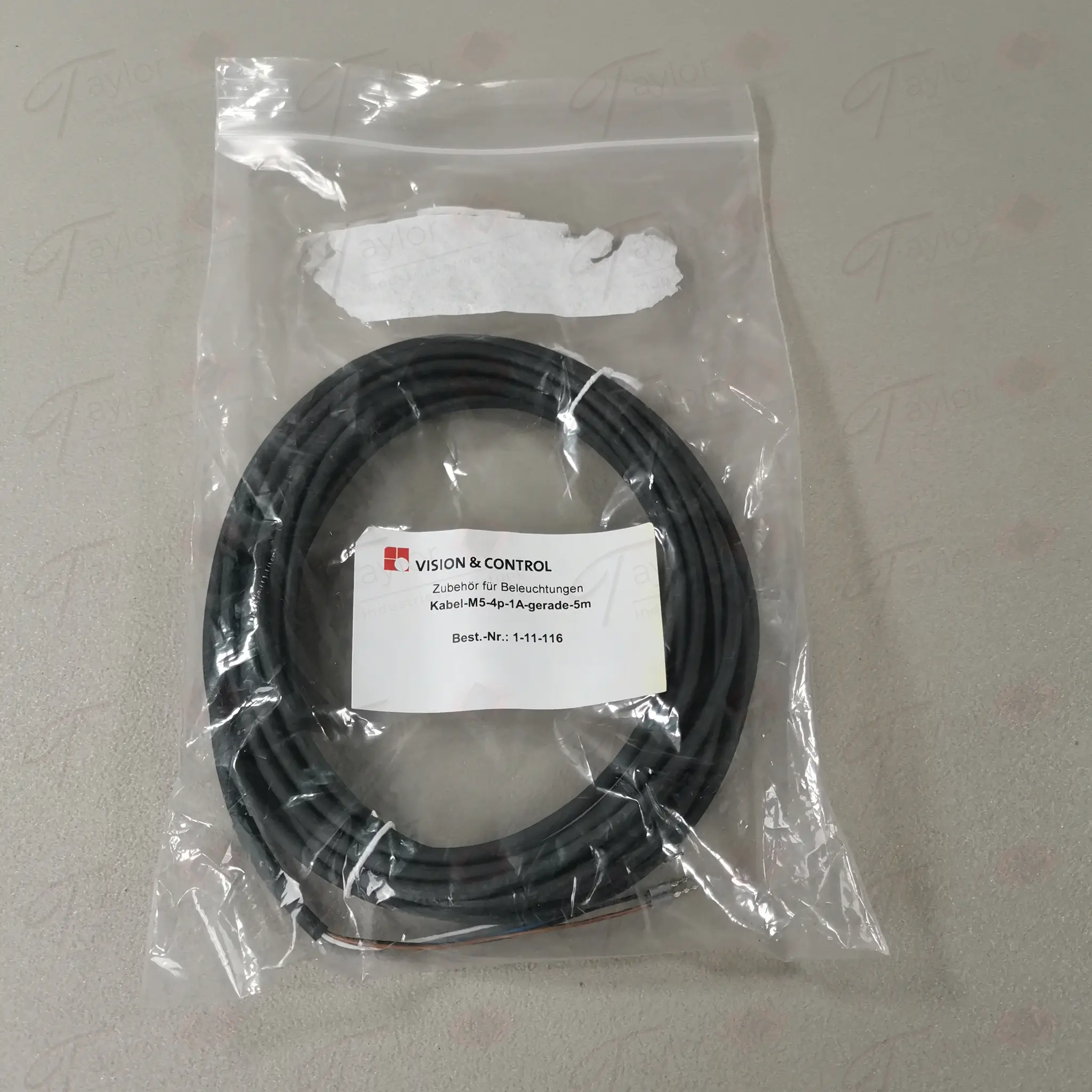 Produktfoto 1 von Vision & Control 1-11-116 Kabel-M5-4p-1A-gerade-5m NEU OVP