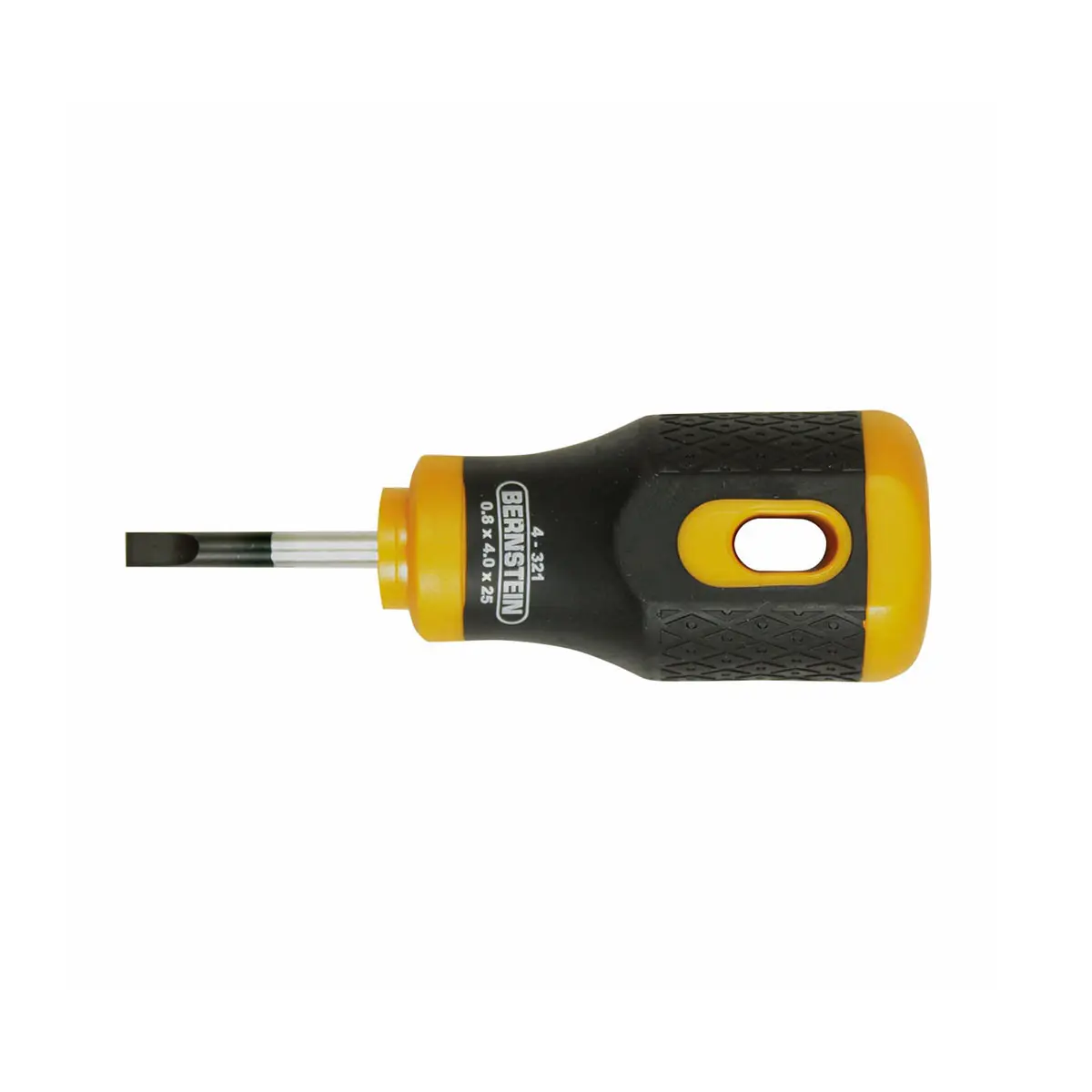 Produktfoto 1 von Schraubendreher kurz Schlitz Klinge 4,0x0,8x25mm