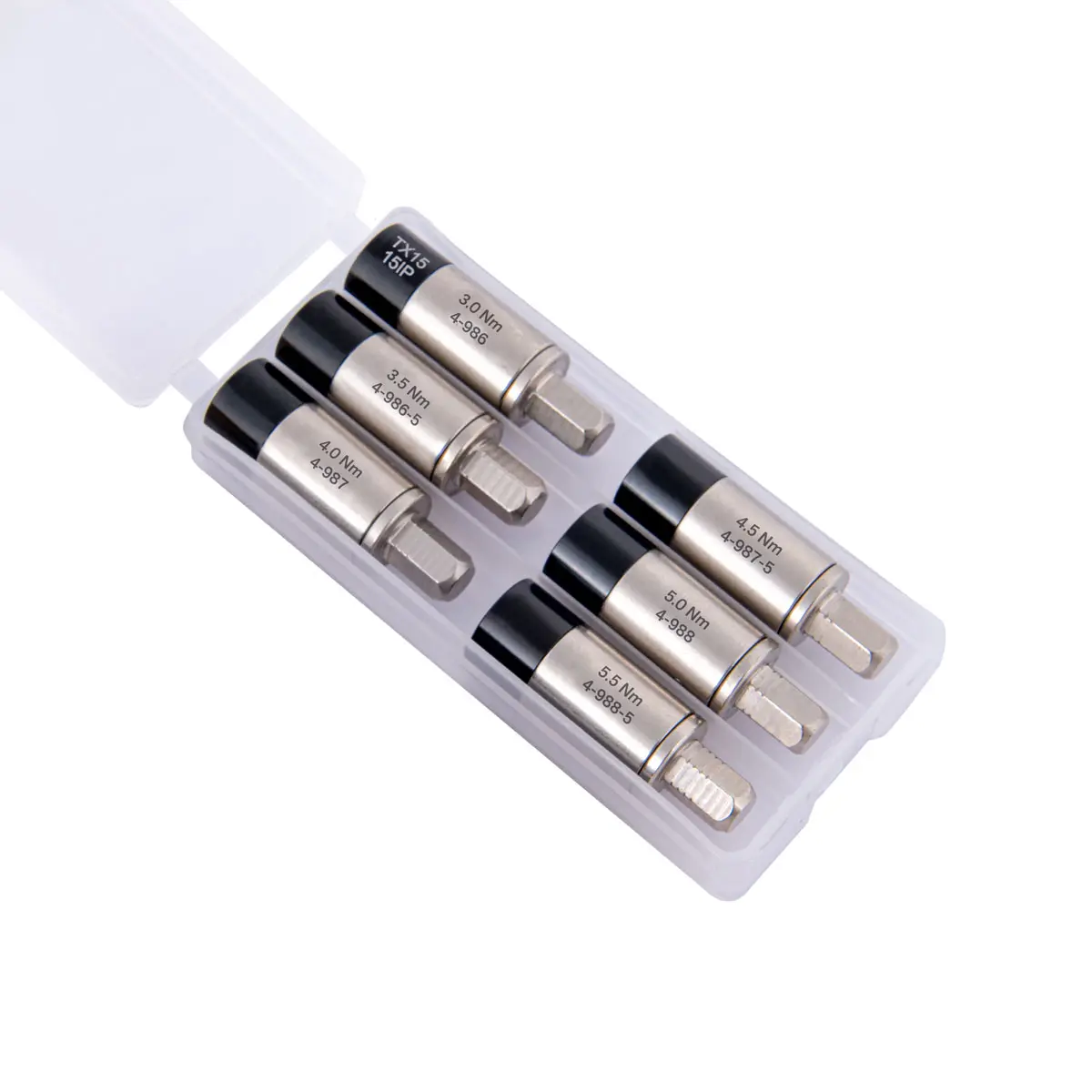 Produktfoto 1 von Drehmoment-Adapter Satz 6-tlg 3.0-5.5Nm für 1/4 Zoll Innen+/Außenaufnahme