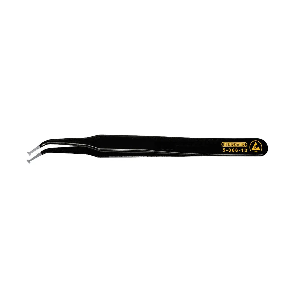 Produktfoto 1 von ESD SMD Pinzette 120mm Form 8b Edelstahl Winkel 30° ableitfähig