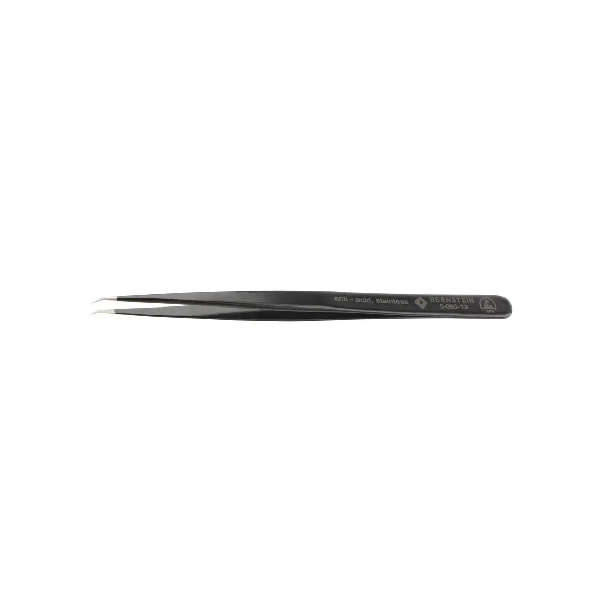 Produktfoto 1 von ESD SMD Pinzette 140mm Form SSBB Edelstahl Winkel 30° sehr spitz, ableitfähig