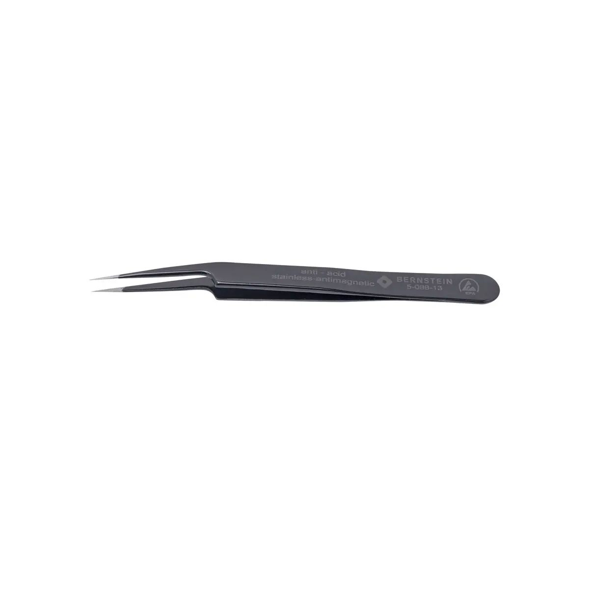 Produktfoto 1 von ESD SMD Pinzette 115mm Form 5a Edelstahl, sehr spitz, ableitfähig