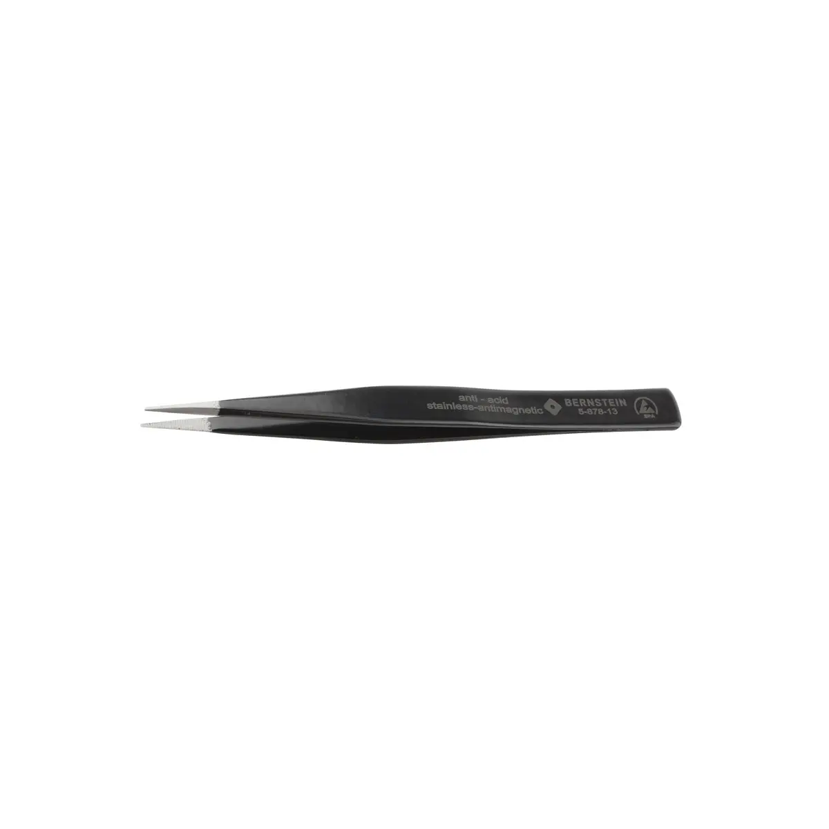 Produktfoto 1 von ESD SMD Universal-Pinzette 130mm Form PSF-Z Edelstahl, gezahnt, ableitfähig