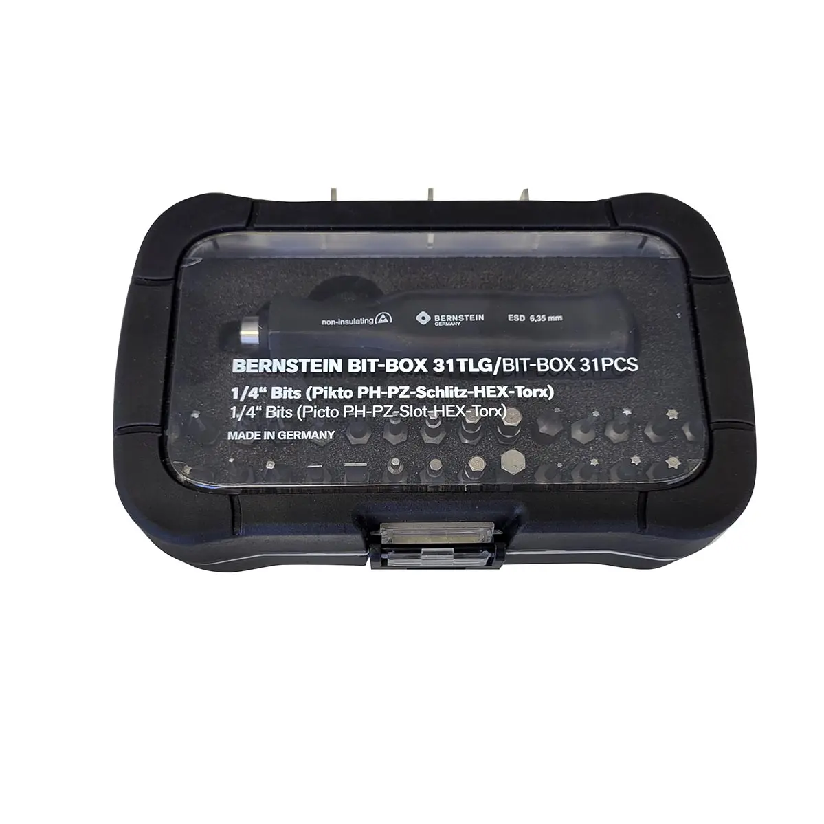 Produktfoto 1 von 1/4 Zoll Bit-Box 31 tlg (ESD Griff)