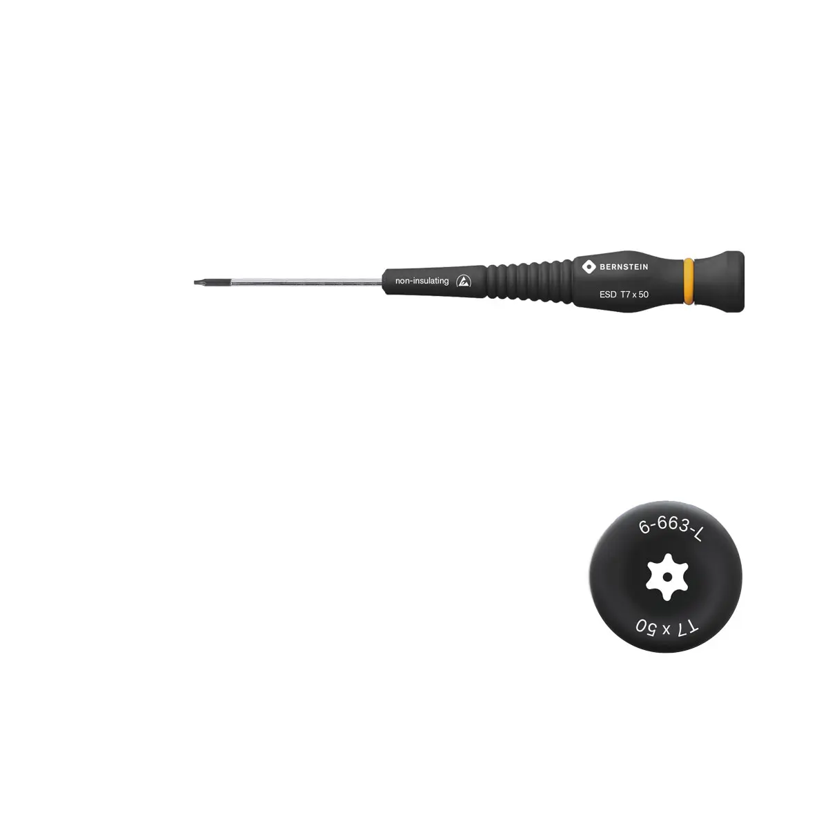 Produktfoto 1 von ESD Schraubendreher TORX T7 mit Loch