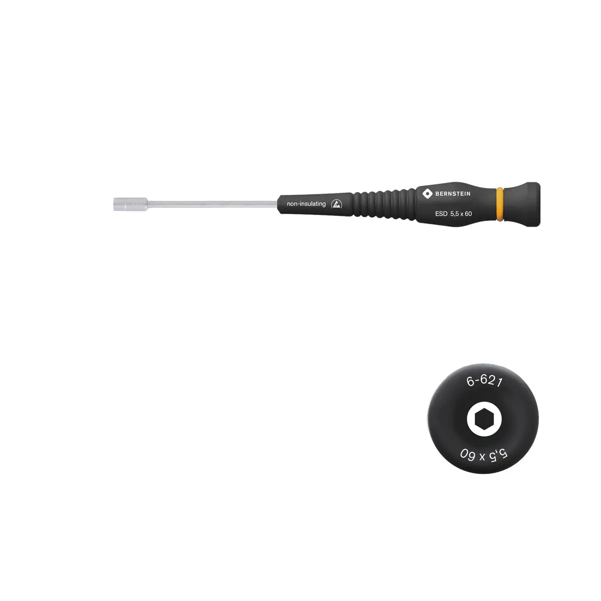 Produktfoto 1 von ESD Schraubendreher Steckschlüssel Sechskant 5,5mm