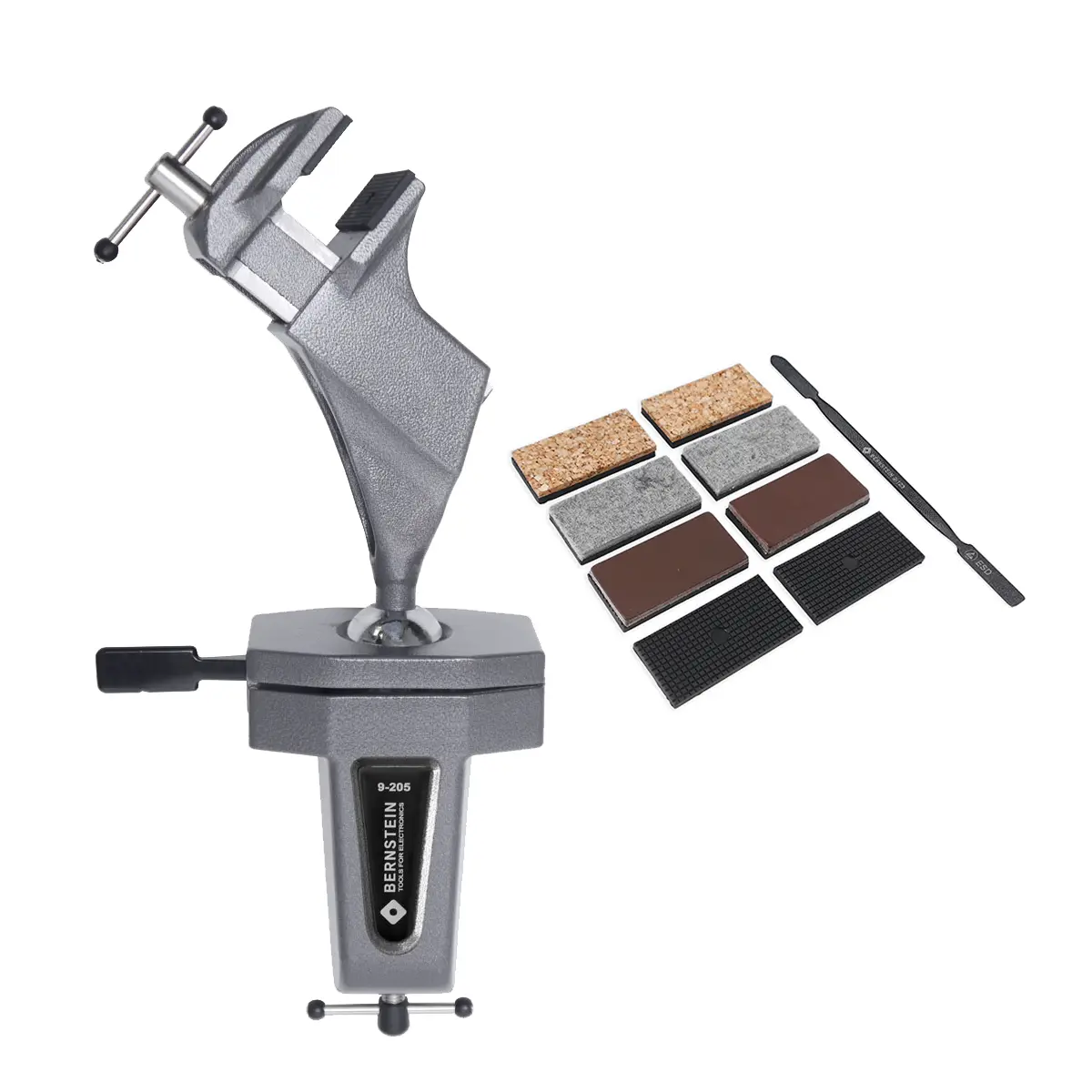 Produktfoto 1 von Kugelgelenk-Schraubstock SPANNFIX zum Anklemmen + 9-900-E50-SET