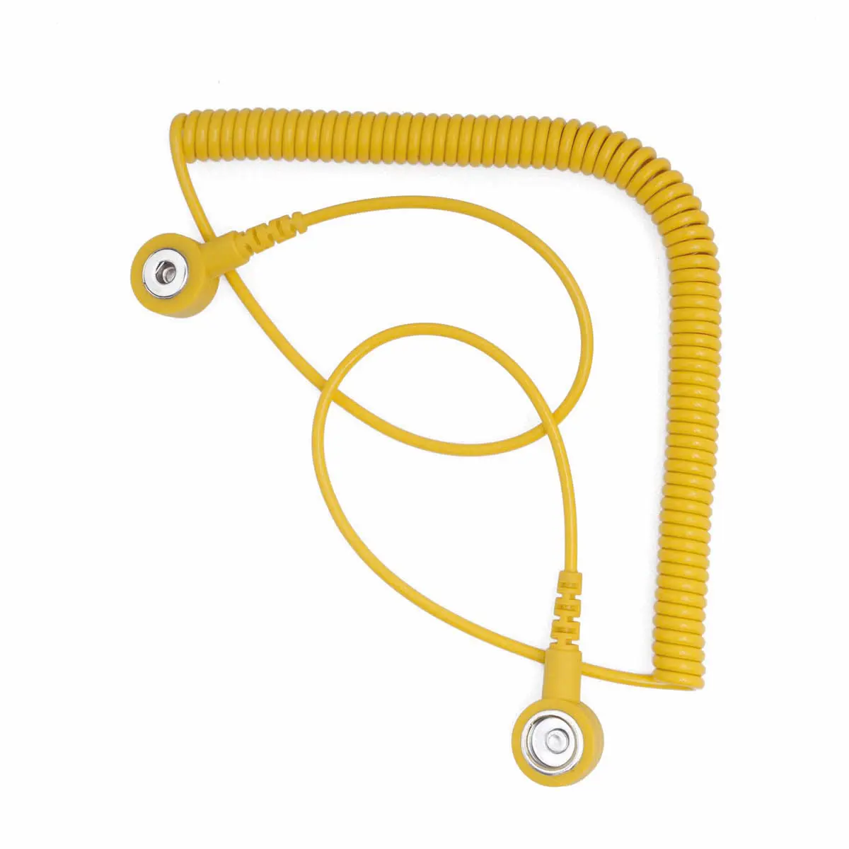Produktfoto 1 von ESD Spiralkabel für Armband hochelastisch gelb