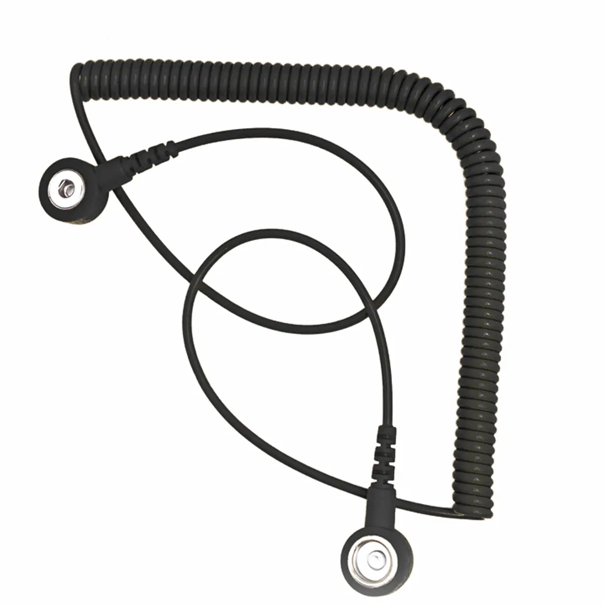 Produktfoto 1 von ESD Spiralkabel für Armband hochelastisch schwarz