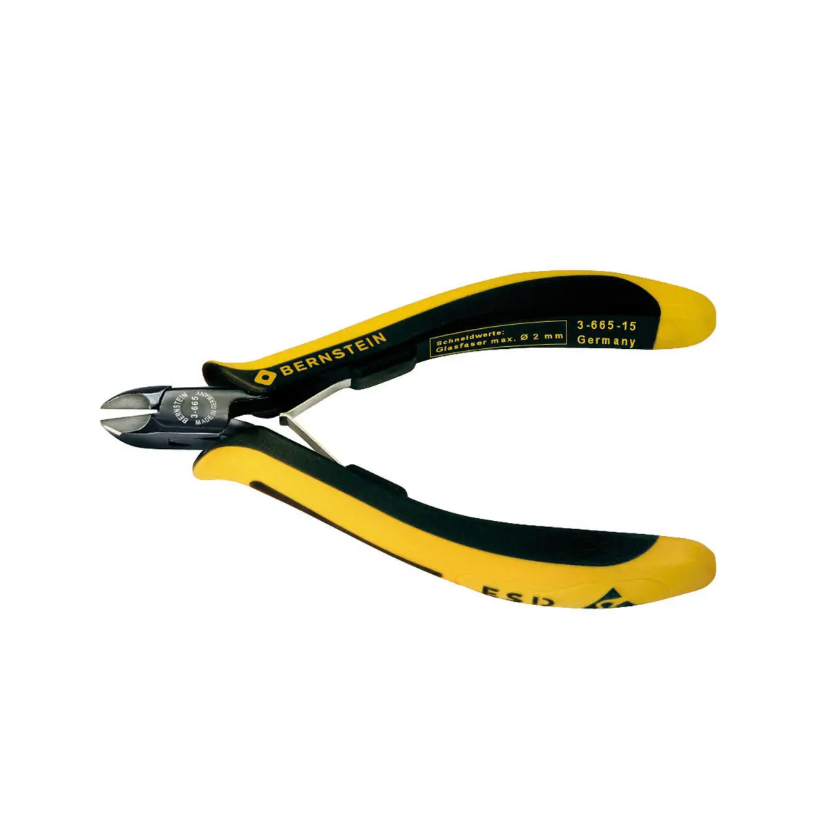 Produktfoto 1 von ESD Mini-Seitenschneider EUROline ableitfähig 120 mm mit Hartmetalleinsatz für Glasfaser