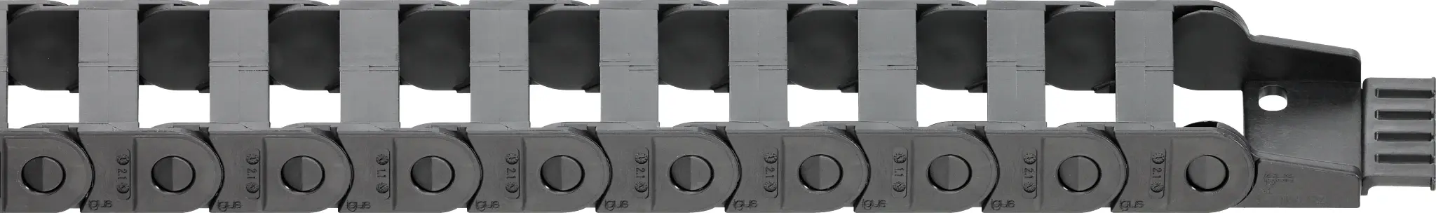 Produktfoto 1 von Energiekettenserie E2C.17 | Einteilige Bauform, nicht zu öffnen | Innenhöhe: 17 mm