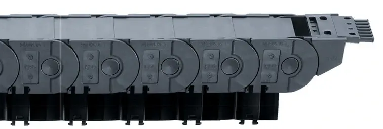 Energiekettenserie 3480 | im Innenradius beidseitig (links und rechts) zu öffnen, komplett geschlossen | Innenhöhe: 45 mm