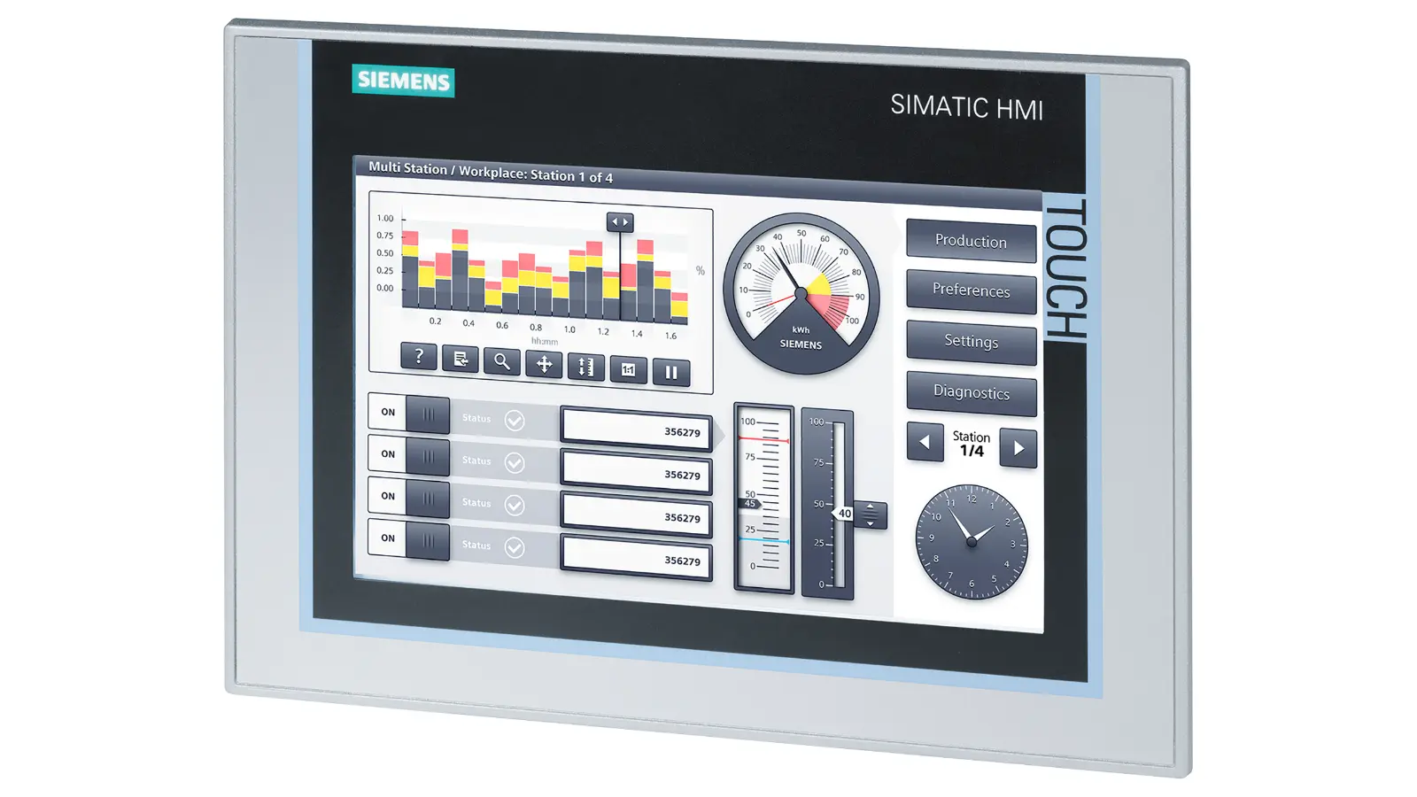 Produktfoto 1 von Siemens 6AV2124-0JC01-0AX0 SIMATIC HMI KP900 Comfort Key Panel 9 Inch