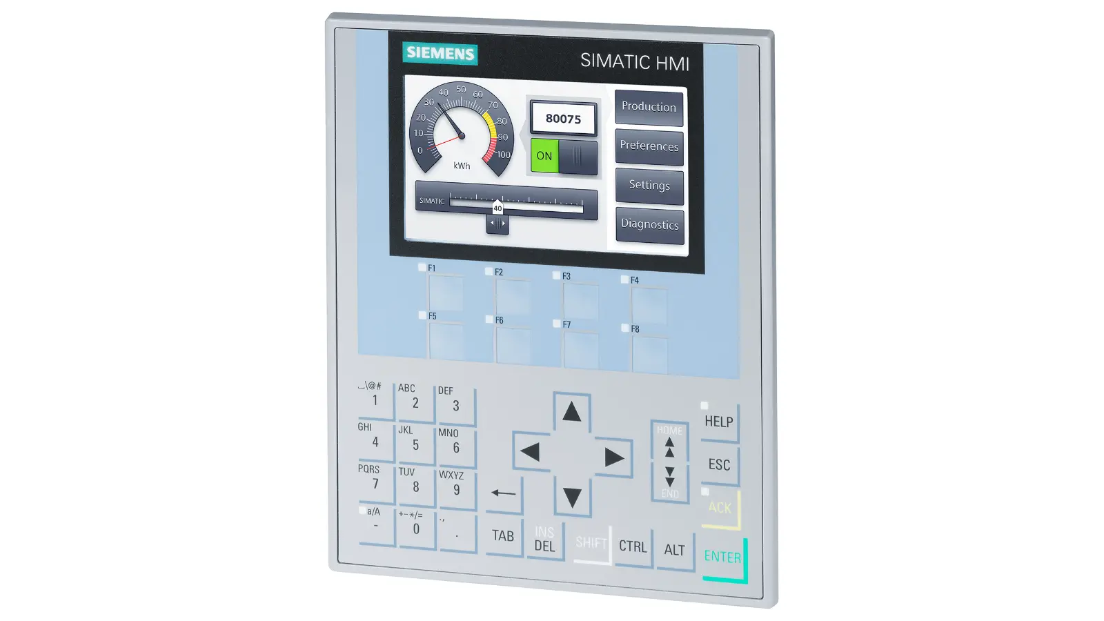 Produktfoto 1 von Siemens 6AV2124-1DC01-0AX0 SIMATIC HMI KP400 Comfort Key Panel 4 Inch