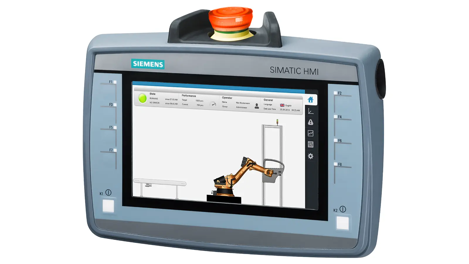 Produktfoto 1 von Siemens 6AV2125-2GB23-0AX0 SIMATIC HMI KP700 Comfort Panel 7 Inch