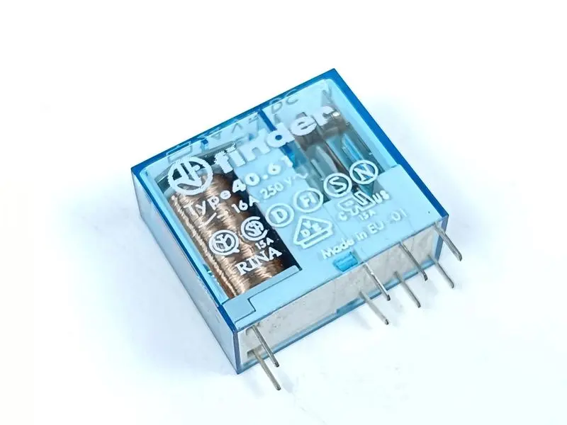 Produktfoto 1 von Finder Printrelais 40.61 24VDC 16A 250VAC 8-Pin Relais 4061 TOP ZUSTAND