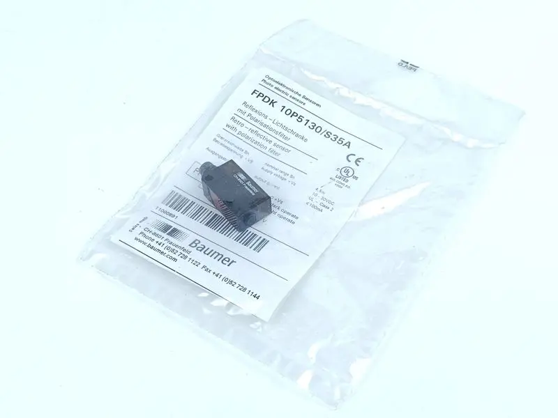 Produktfoto 1 von Baumer electric FPDK 10P5130/S35A Reflective Sensor FPDK10P5130/S35A UNUSED OVP