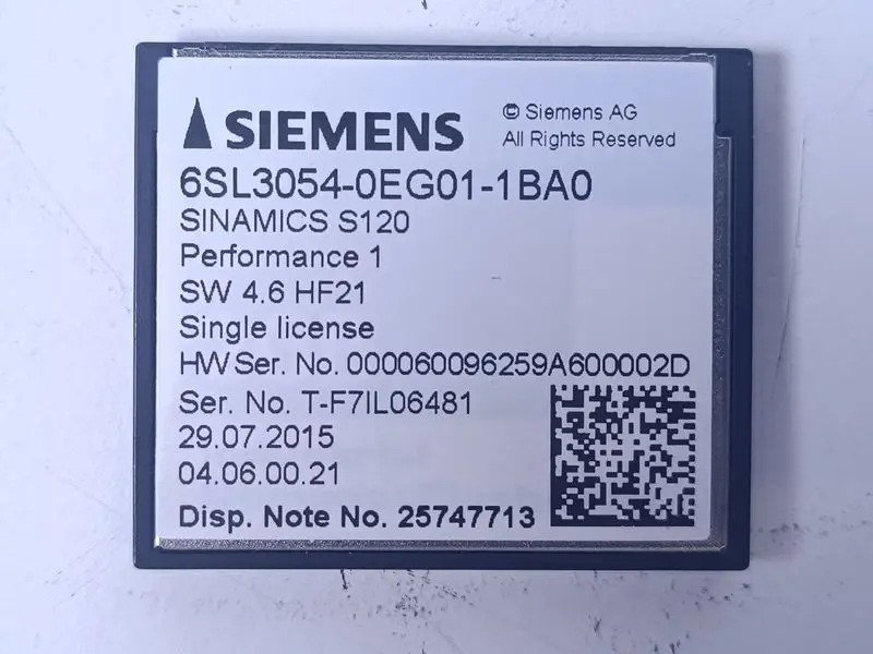 Produktfoto 1 von Siemens Sinamics S120 6SL3054-0EG01-1BA0 SW 4.6 TOP ZUSTAND