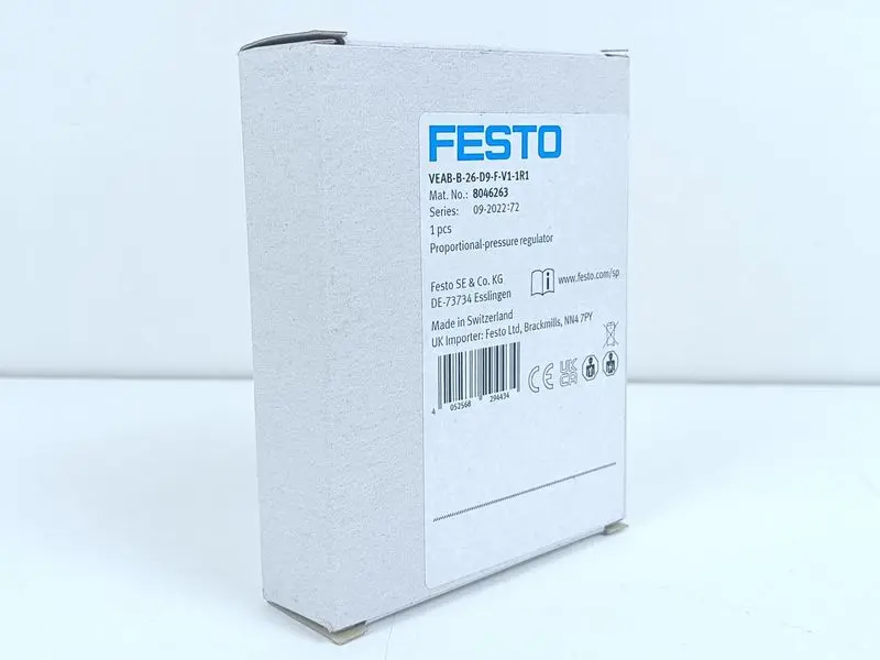 Produktfoto 1 von Festo Druckregelventil VEAB-B-26-D9-F-V1-1R1 Mat.No 8046263 UNBENUTZT OVP