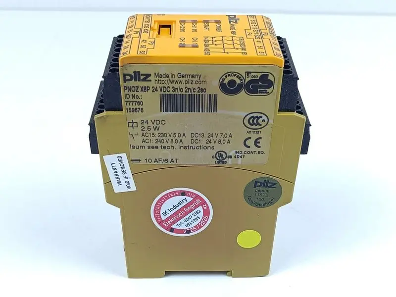 Produktfoto 1 von PILZ PNOZ X8P 24 VDC 3n/o 2n/c 2so ID No.:777760 10AF / 6AT TESTED & TOP ZUSTAND