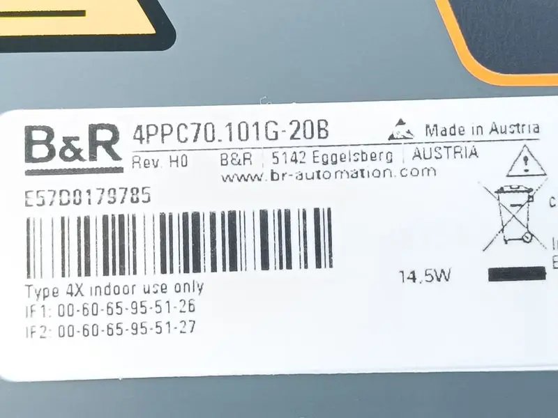 Produktfoto 1 von B&R Power Touch Panel 4PPC70.101G-20B Rev. H0 UNUSED & OVP
