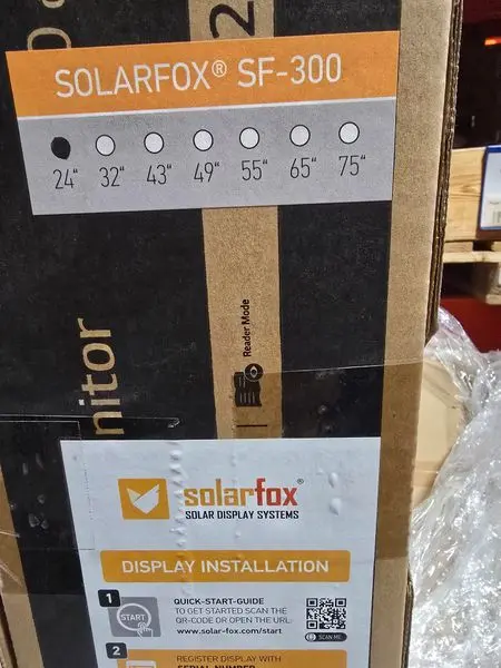 Produktfoto 1 von SOLARFOX DISPLAY SF-300 24″ Anzeigedisplay 24Zoll PV-Anlage SC-2000 Software NEU