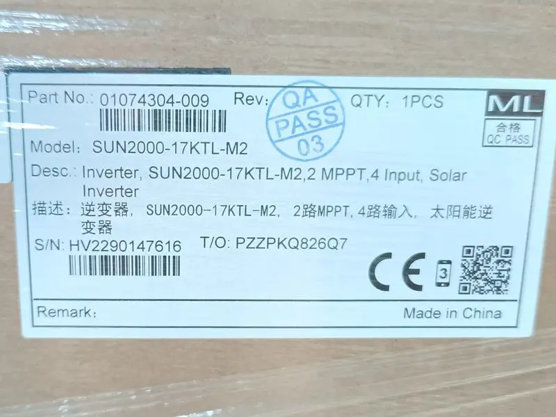 Produktfoto 1 von Huawei SUN2000-17KTL-M2 Solar Wechselrichter 01074304-009 OVP & SEALED