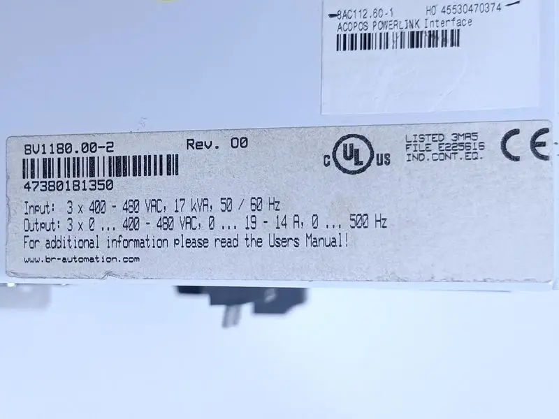 Produktfoto 1 von B&R Acopos 1180 Servo Drive 8V1180.00-2 Rev. O0 TOP ZUSTAND & TESTED