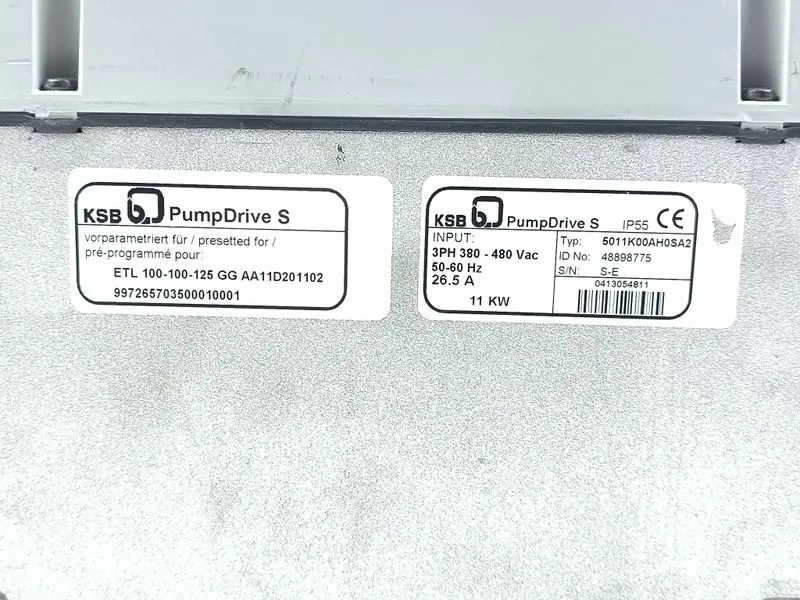 Produktfoto 1 von KSB 5011K00AH0SA2 Pump Drive 11KW 26,5A 400V TESTED TOP ZUSTAND