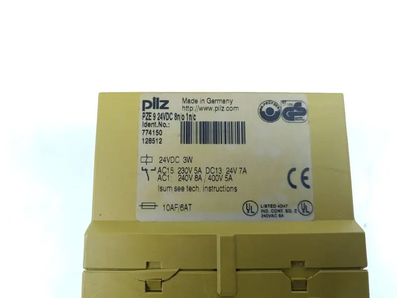 Produktfoto 1 von PILZ PZE 9 24VDC 8n/o 1n/c ID No.: 774150 400V 5A TESTED & TOP ZUSTAND