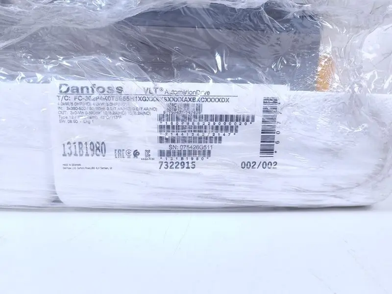 Produktfoto 1 von Danfoss FC-302P4K0T5E55H1XGXXXXSXXXXAXBXCXXXXDX P/N: 131B1980 OVP UNUSED SEALED
