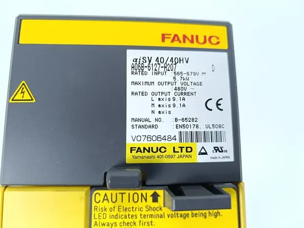 Produktfoto 1 von Fanuc Servo Amplifier A06B-6127-H207 aiSV 40/40HV 5,7kw NEUWERTIG