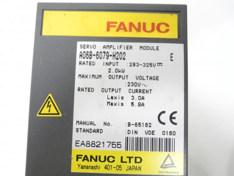 Produktfoto 1 von Fanuc Servo Amplifier Module A06B-6079-H202 2,0kw Neuwertig