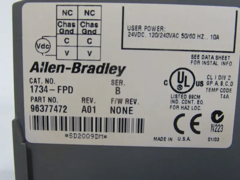 Produktfoto 1 von Allen Bradley 1734-FPD Power Module Top Zustand