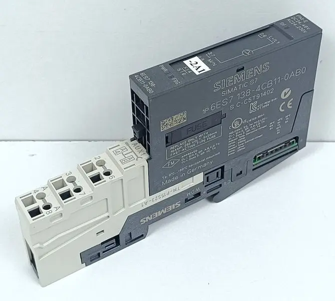 Produktfoto 1 von Siemens Simatic 6ES7 138-4CB11-0AB0 Modul + 6ES7 193-4CC20-0AA0 Sockel NEUWERTIG
