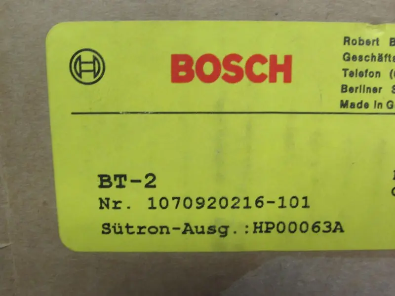 Produktfoto 1 von Bosch BT2/101092 Panel HP00063A NEU
