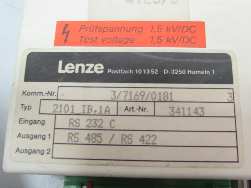 Produktfoto 1 von Lenze 2100 Lecom Convertor 2101_IB.1A Art-Nr. 341143 Top Zustand