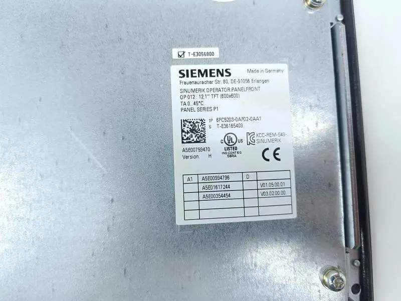 Produktfoto 1 von Siemens Sinumerik Operator Panel OP012 6FC5203-0AF02-0AA1 Ver.H TESTED NEUWERTIG